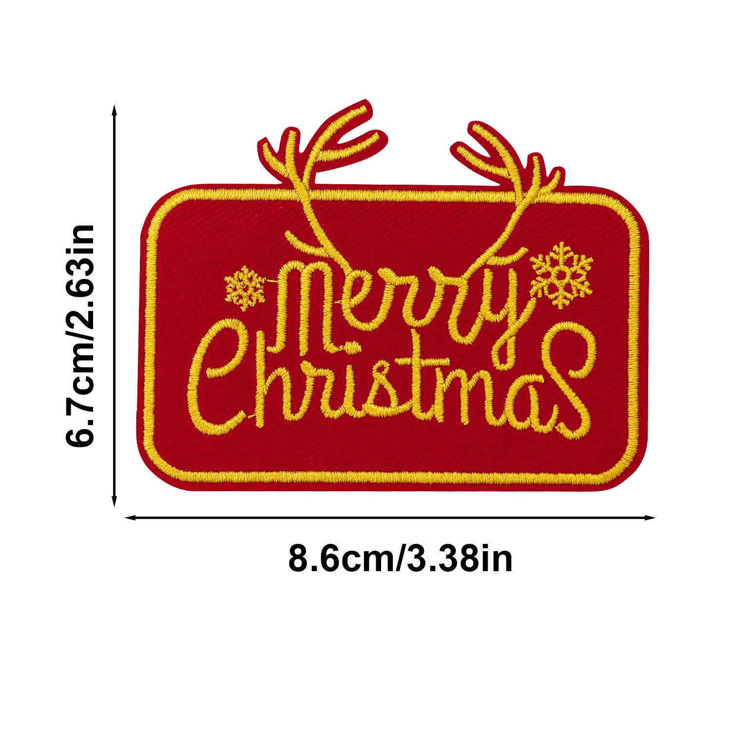 Wholesale Cross-border Christmas text embroidery patch Merry Christmas cloth patch clothing accessories hole patch